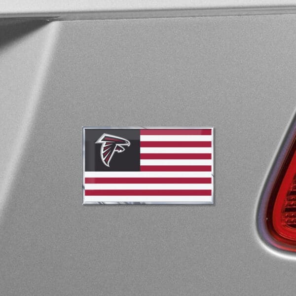 Atlanta Falcons State Flag Aluminum Embossed Emblem