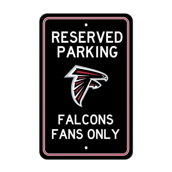 Atlanta Falcons Team Color Reserved Parking Sign Decor 18in. X 11.5in. Lightweight 1 scaled