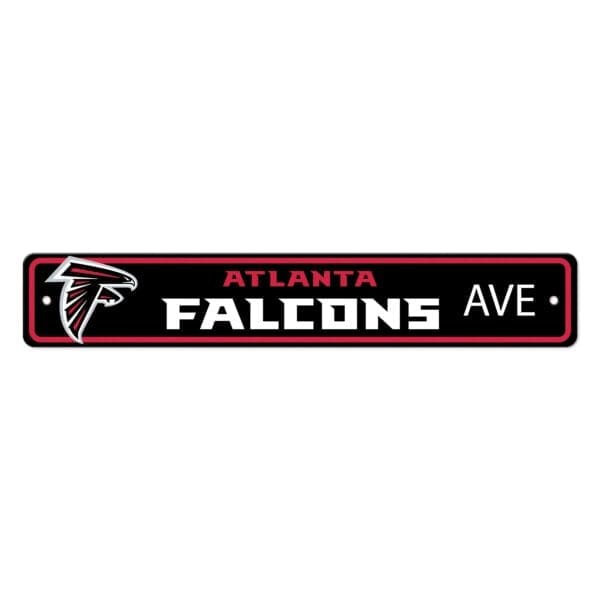 Atlanta Falcons Team Color Street Sign Decor 4in. X 24in. Lightweight 1 scaled