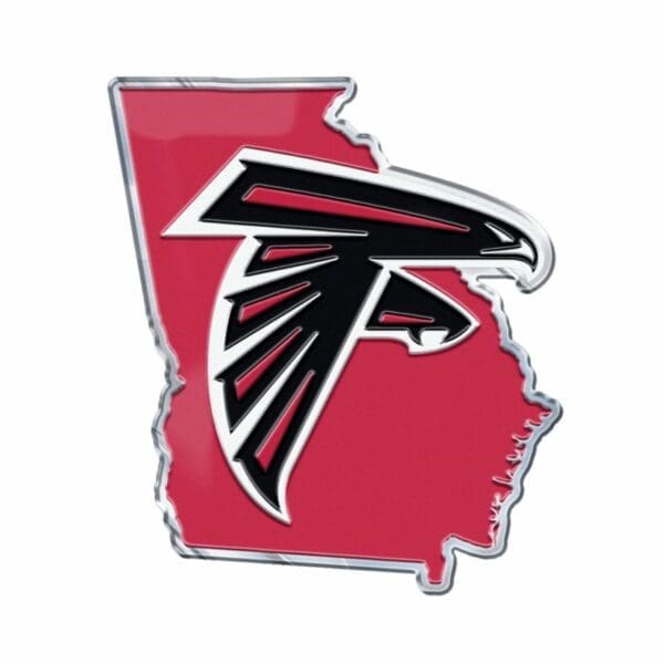 Atlanta Falcons Team State Aluminum Embossed Emblem