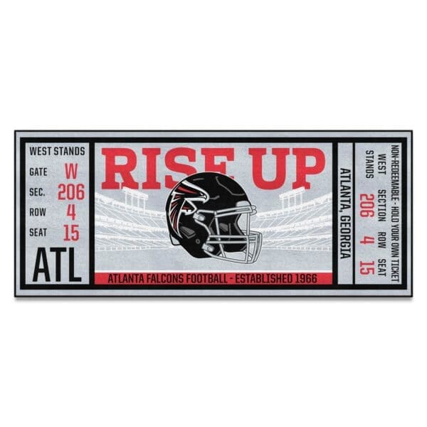Atlanta Falcons Ticket Runner Rug 30in. x 72in 1 scaled