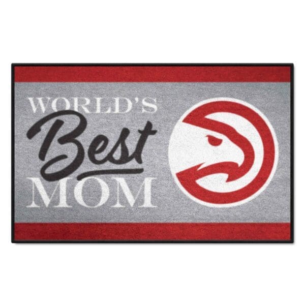 Atlanta Hawks Worlds Best Mom Starter Mat Accent Rug 19in. x 30in. 34169 1 scaled