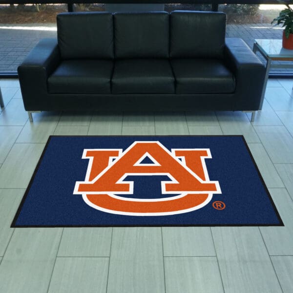 Auburn 4X6 High-Traffic Mat with Durable Rubber Backing - Landscape Orientation