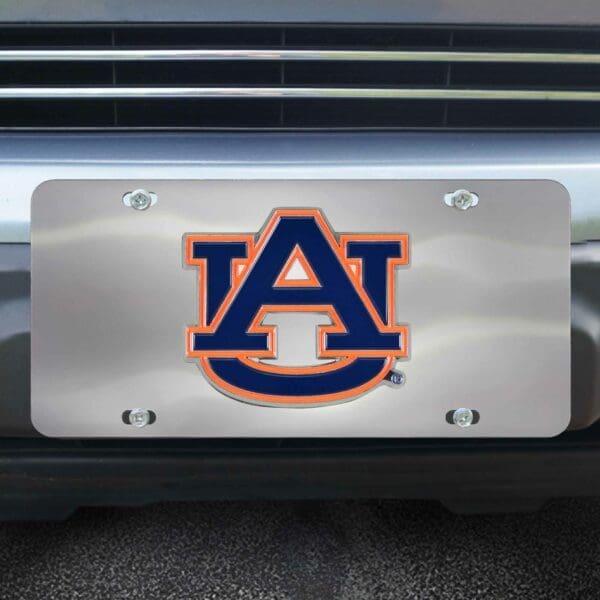 Auburn Tigers 3D Stainless Steel License Plate