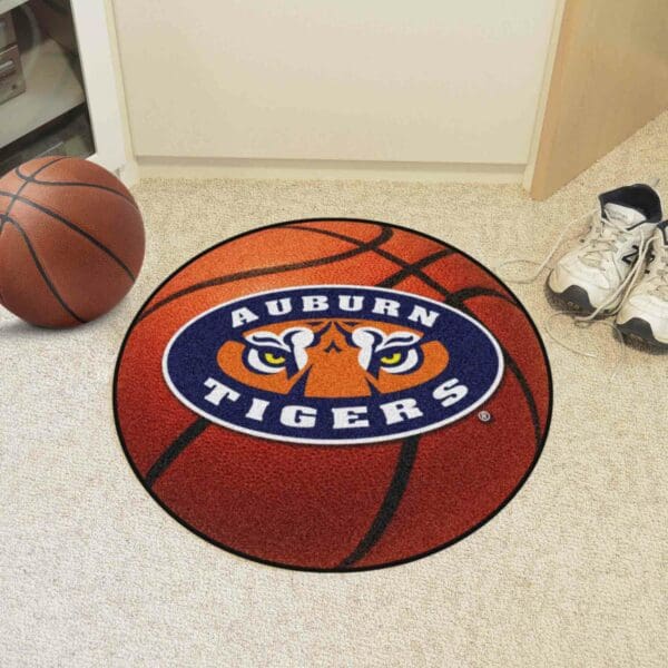 Auburn Tigers Basketball Rug - 27in. Diameter