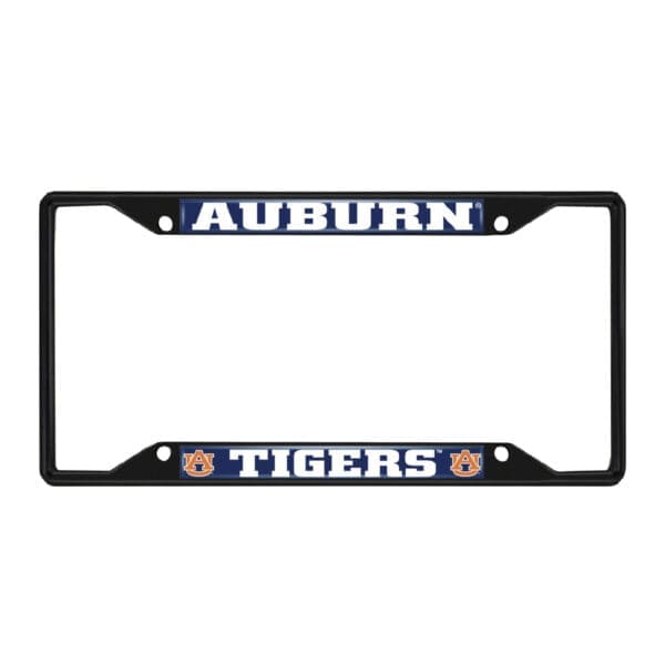 Auburn Tigers Metal License Plate Frame Black Finish 1