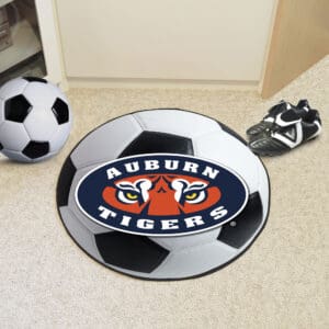 Auburn Tigers Soccer Ball Rug - 27in. Diameter
