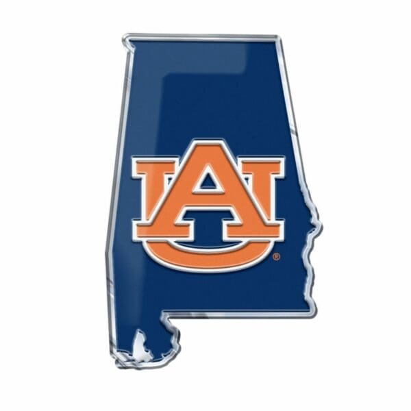 Auburn Tigers Team State Aluminum Embossed Emblem 1