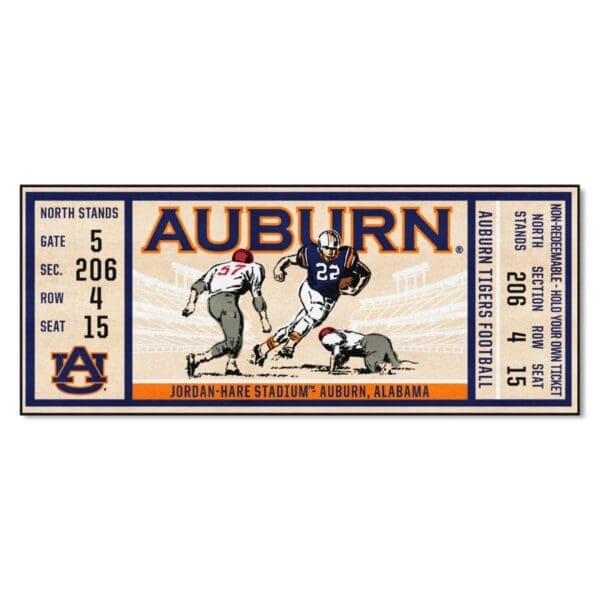 Auburn Tigers Ticket Runner Rug 30in. x 72in 1 scaled