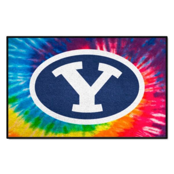 BYU Cougars Tie Dye Starter Mat Accent Rug 19in. x 30in 1 scaled