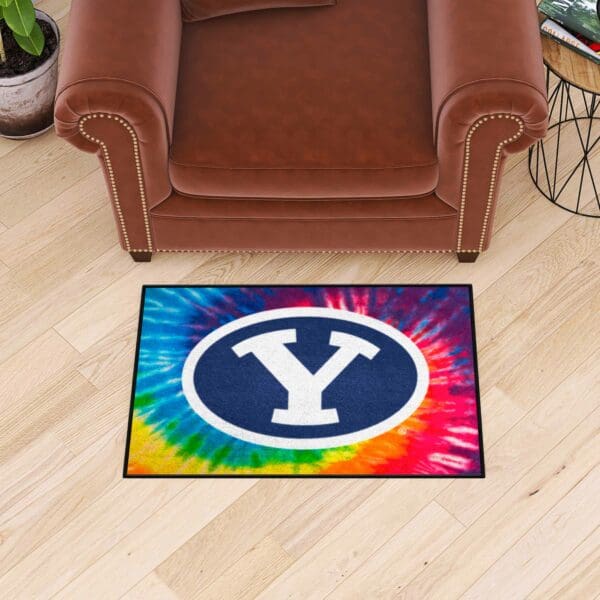 BYU Cougars Tie Dye Starter Mat Accent Rug - 19in. x 30in.