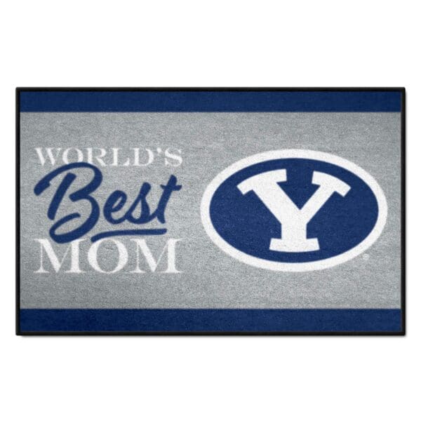 BYU Cougars Worlds Best Mom Starter Mat Accent Rug 19in. x 30in 1 scaled