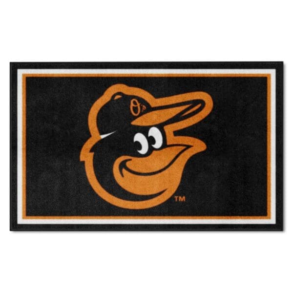 Baltimore Orioles 4ft. x 6ft. Plush Area Rug 1 scaled