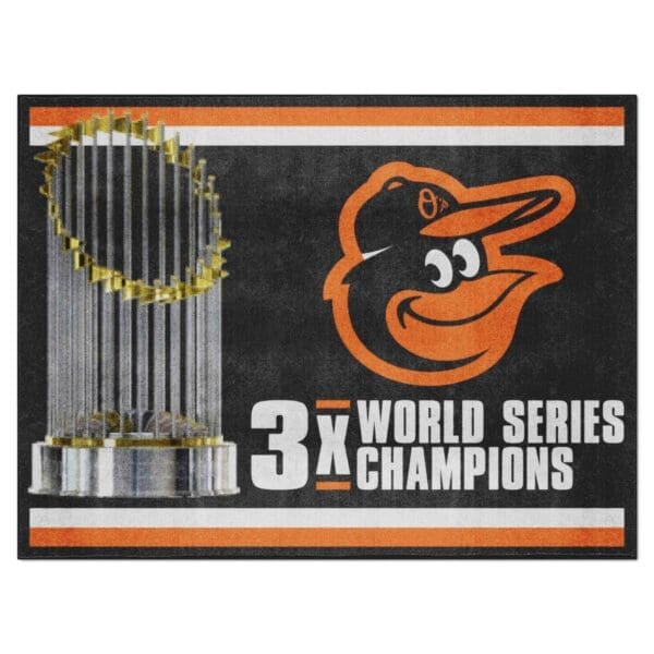 Baltimore Orioles Dynasty 8ft. x 10 ft. Plush Area Rug 1 scaled