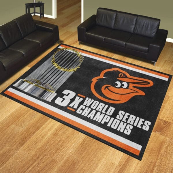 Baltimore Orioles Dynasty 8ft. x 10 ft. Plush Area Rug