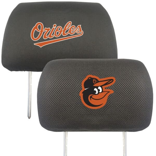 Baltimore Orioles Embroidered Head Rest Cover Set 2 Pieces 1