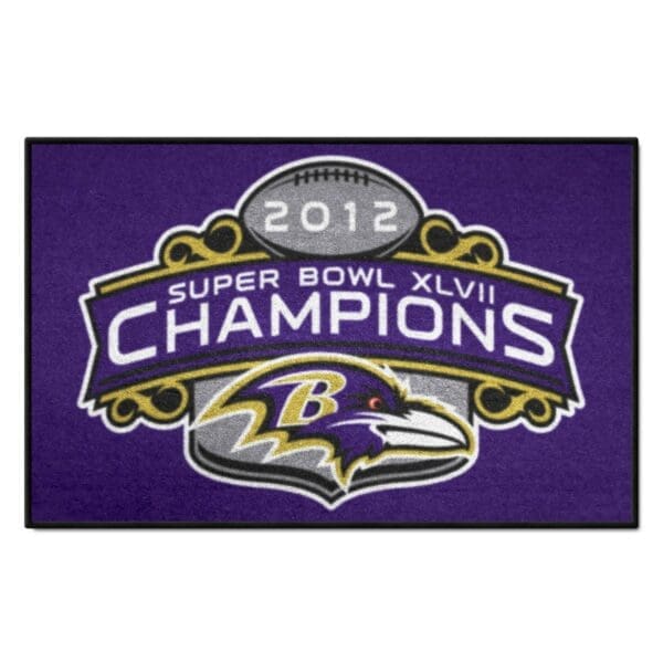 Baltimore Ravens 2013 Super Bowl XLVII Champions Starter Mat Accent Rug 19in. x 30in 1 scaled