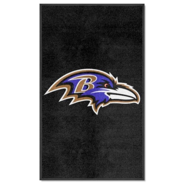 Baltimore Ravens 3X5 High Traffic Mat with Durable Rubber Backing Portrait Orientation 1 scaled