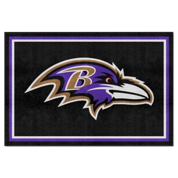 Baltimore Ravens 5ft. x 8 ft. Plush Area Rug 1 1 scaled