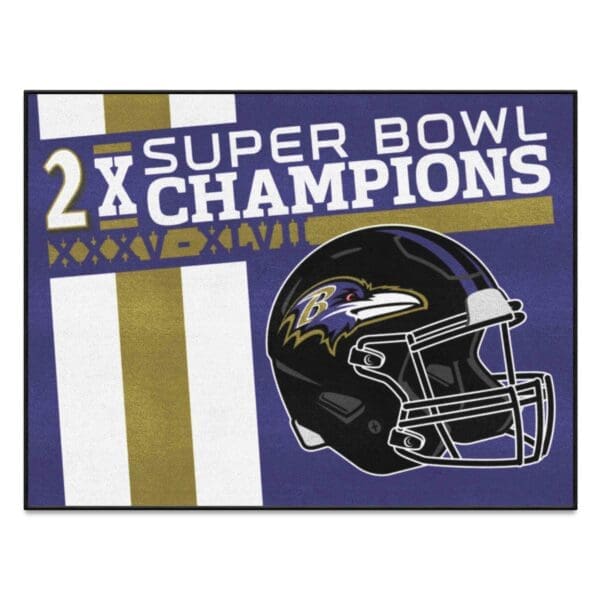 Baltimore Ravens All Star Rug 34 in. x 42.5 in. Plush Area Rug 1 scaled