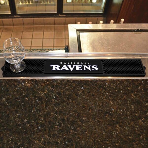 Baltimore Ravens Bar Drink Mat - 3.25in. x 24in.