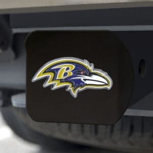 Baltimore Ravens Black Metal Hitch Cover - 3D Color Emblem