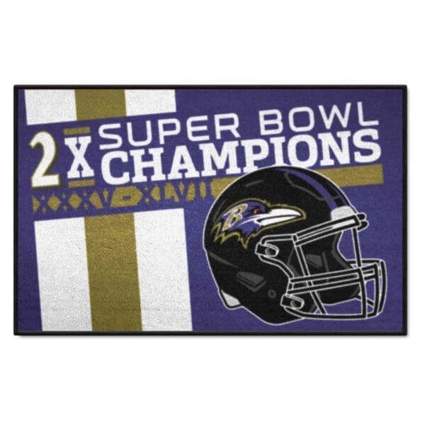 Baltimore Ravens Dynasty Starter Mat Accent Rug 19in. x 30in 1 scaled