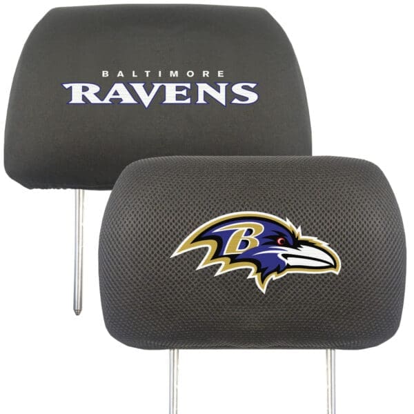 Baltimore Ravens Embroidered Head Rest Cover Set 2 Pieces 1
