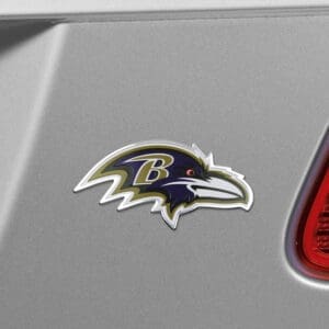 Baltimore Ravens Heavy Duty Aluminum Embossed Color Emblem