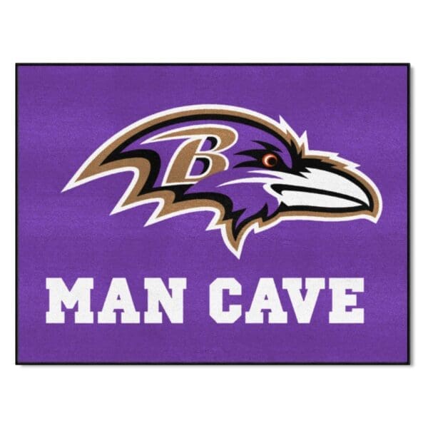 Baltimore Ravens Man Cave All Star Rug 34 in. x 42.5 in 1 scaled