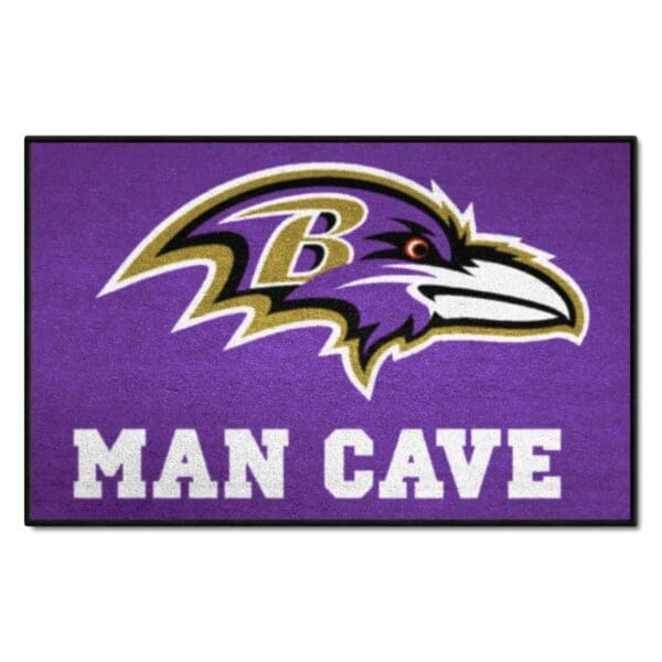 Baltimore Ravens Man Cave Starter Mat Accent Rug 19in. x 30in 1 scaled
