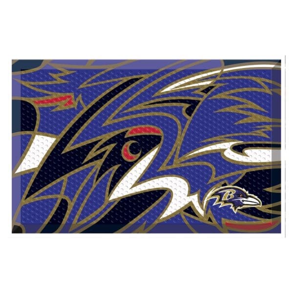 Baltimore Ravens Rubber Scraper Door Mat XFIT Design 1 scaled