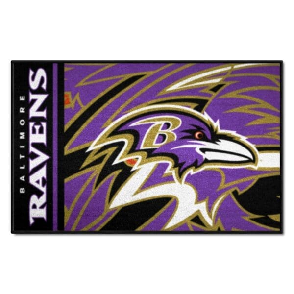 Baltimore Ravens Starter Mat XFIT Design 19in x 30in Accent Rug 1 scaled