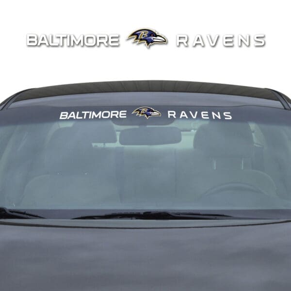 Baltimore Ravens Sun Stripe Windshield Decal 3.25 in. x 34 in 1