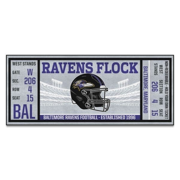 Baltimore Ravens Ticket Runner Rug 30in. x 72in 1 scaled