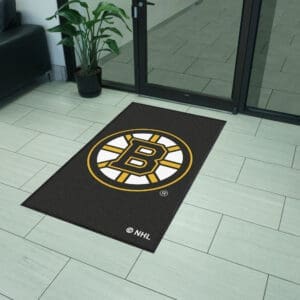 Boston Bruins 3X5 High-Traffic Mat with Durable Rubber Backing - Portrait Orientation-12834