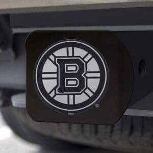 Boston Bruins Black Metal Hitch Cover with Metal Chrome 3D Emblem-20991