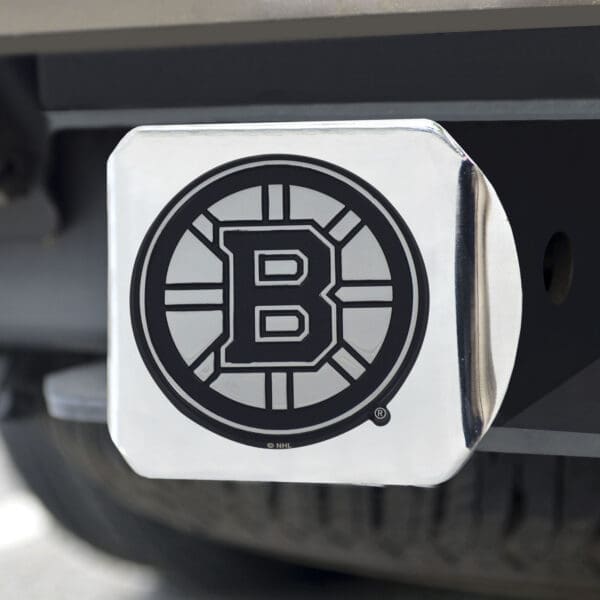 Boston Bruins Chrome Metal Hitch Cover with Chrome Metal 3D Emblem-15143