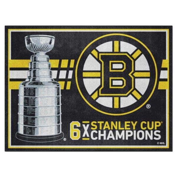 Boston Bruins Dynasty 8ft. x 10 ft. Plush Area Rug 38087 1 scaled