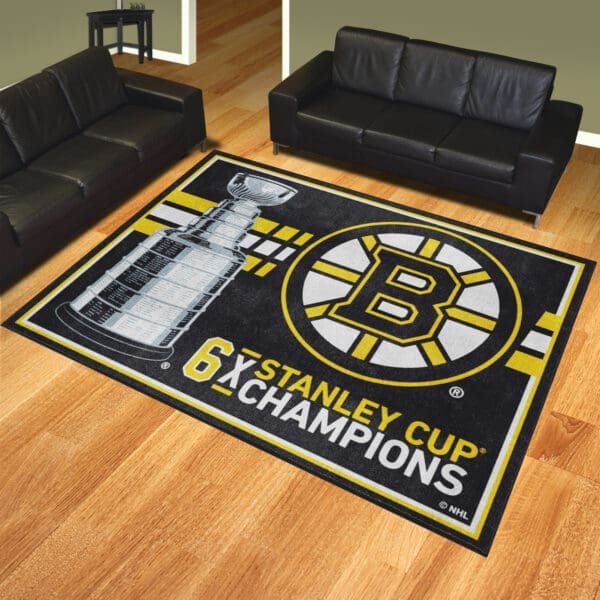 Boston Bruins Dynasty 8ft. x 10 ft. Plush Area Rug-38087