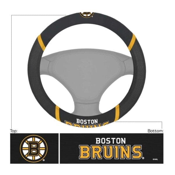 Boston Bruins Embroidered Steering Wheel Cover 14842 1