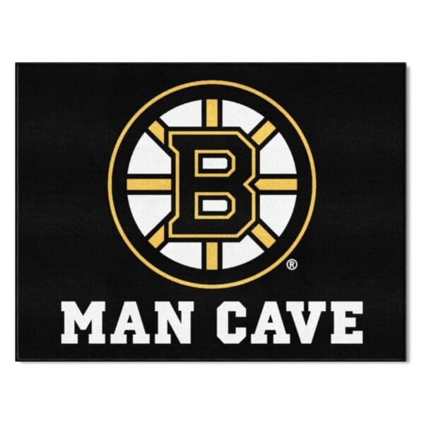 Boston Bruins Man Cave All Star Rug 34 in. x 42.5 in. 14393 1 scaled