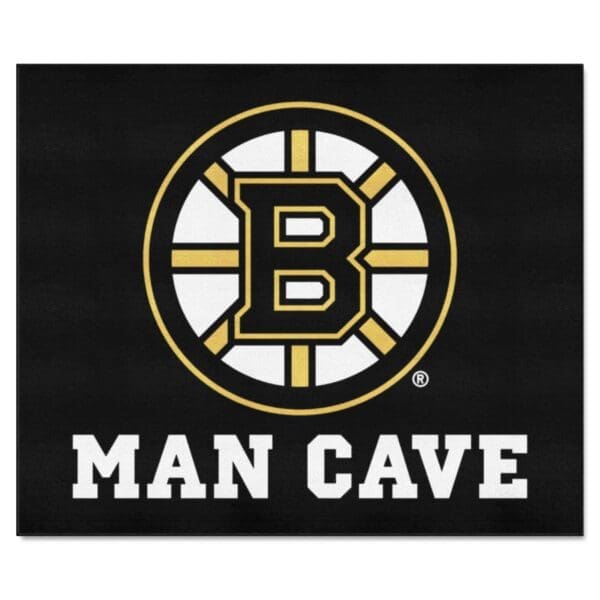 Boston Bruins Man Cave Tailgater Rug 5ft. x 6ft. 14396 1 scaled