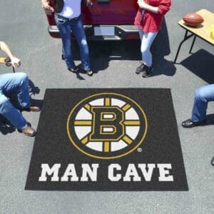 Boston Bruins Man Cave Tailgater Rug - 5ft. x 6ft.-14396