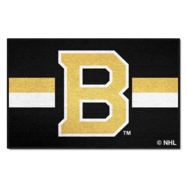 Boston Bruins Starter Mat Accent Rug 19in. x 30in. Uniform Alternate Design 31927 1 scaled