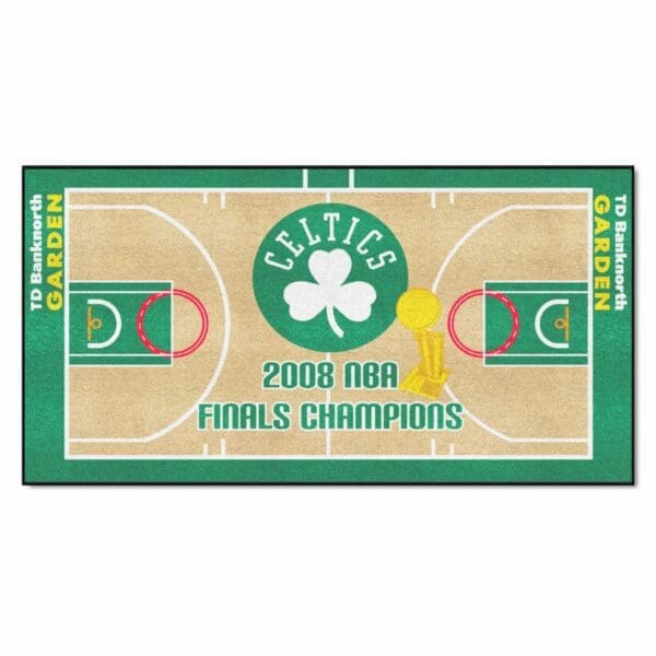 Boston Celtics 2008 NBA Champions Court Runner Rug 24in. x 44in. 9462 1 scaled