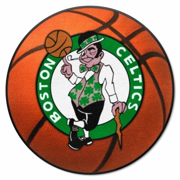 Boston Celtics Basketball Rug 27in. Diameter 10220 1 scaled