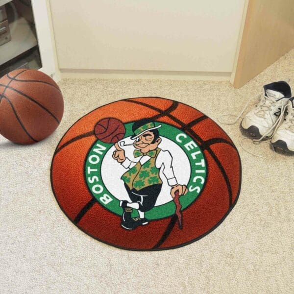 Boston Celtics Basketball Rug - 27in. Diameter-10220