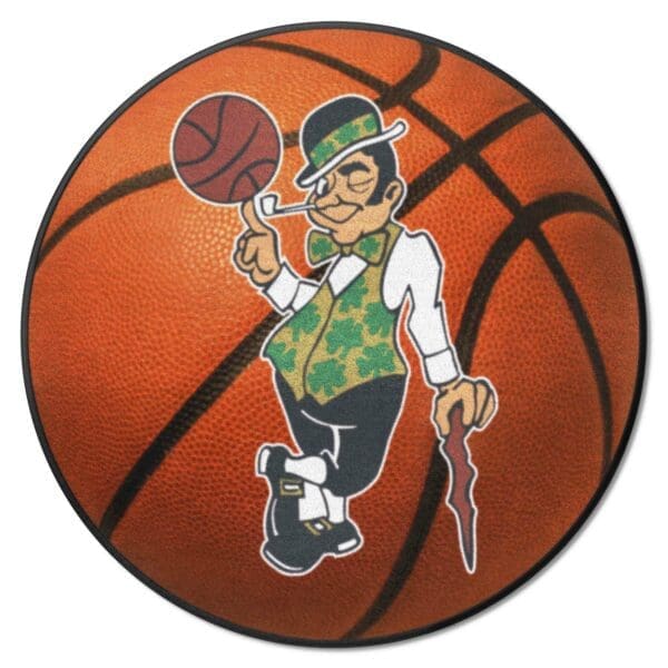 Boston Celtics Basketball Rug 27in. Diameter 36878 1 scaled
