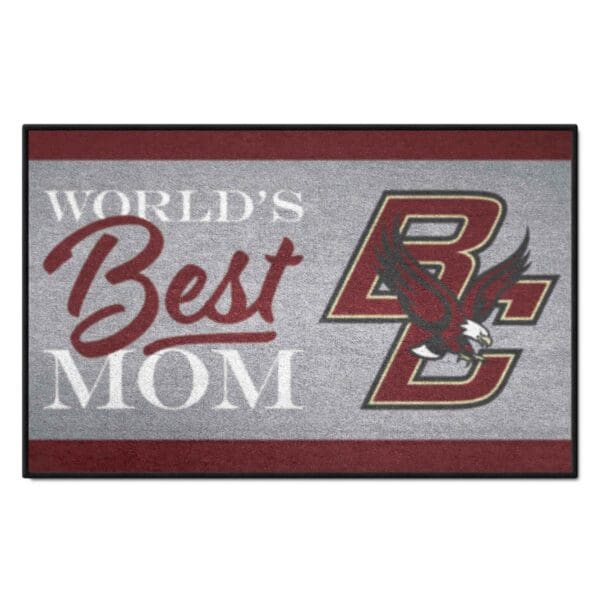 Boston College Eagles Worlds Best Mom Starter Mat Accent Rug 19in. x 30in 1 scaled